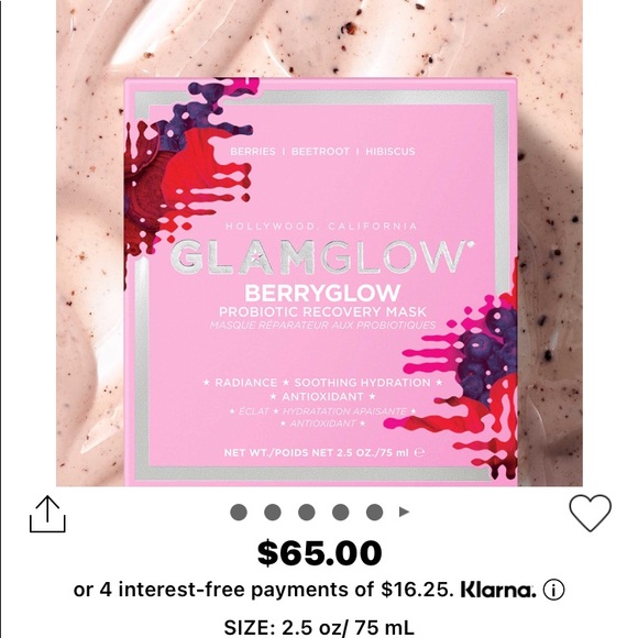 GLAMGLOW BERRYGLOW PROBIOTIC RECOVERY MASK - Picture 5 of 7